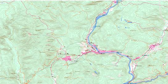Rossland-Trail Topo Map 082F04 at 1:50,000 scale - National Topographic System of Canada (NTS) - Toporama map