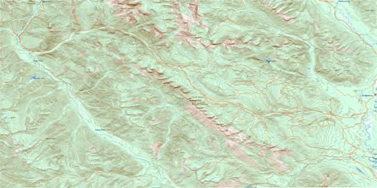 Inverted Ridge Topo Map 082G02 at 1:50,000 scale - National Topographic System of Canada (NTS) - Toporama map