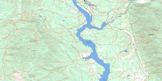 Lake Koocanusa Topographic map 082G03 at 1:50,000 Scale