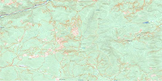 Yahk River Topo Map 082G04 at 1:50,000 scale - National Topographic System of Canada (NTS) - Toporama map