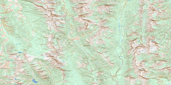 Queen Creek Topo Map 082G14 at 1:50,000 scale - National Topographic System of Canada (NTS) - Toporama map