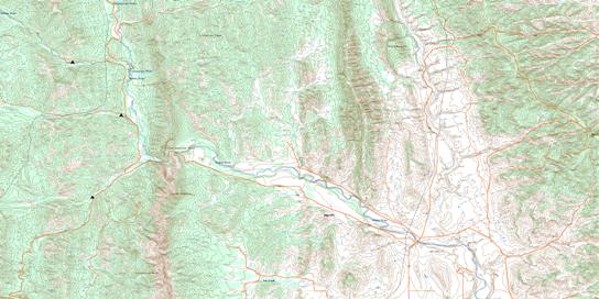 Maycroft Topo Map 082G16 at 1:50,000 scale - National Topographic System of Canada (NTS) - Toporama map