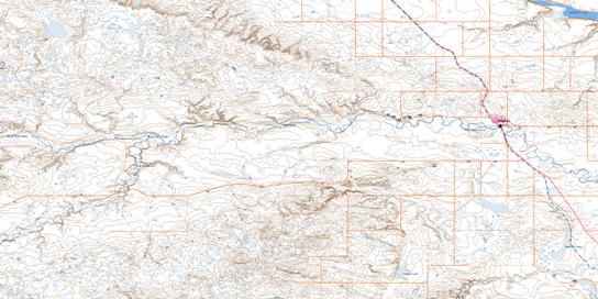 Milk River Topo Map 082H01 at 1:50,000 scale - National Topographic System of Canada (NTS) - Toporama map