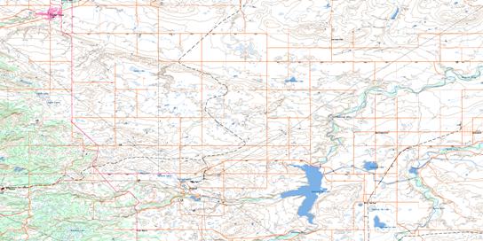 Pincher Creek Topo Map 082H05 at 1:50,000 scale - National Topographic System of Canada (NTS) - Toporama map