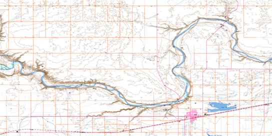 Taber Topo Map 082H16 at 1:50,000 scale - National Topographic System of Canada (NTS) - Toporama map