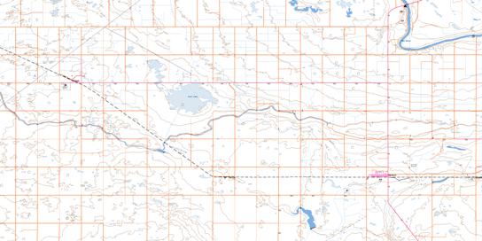 Vauxhall Topo Map 082I01 at 1:50,000 scale - National Topographic System of Canada (NTS) - Toporama map