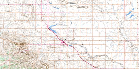 Nanton Topo Map 082I05 at 1:50,000 scale - National Topographic System of Canada (NTS) - Toporama map
