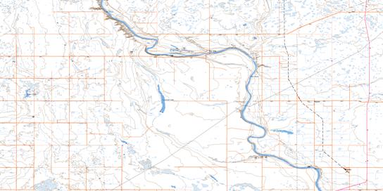Scandia Topo Map 082I08 at 1:50,000 scale - National Topographic System of Canada (NTS) - Toporama map