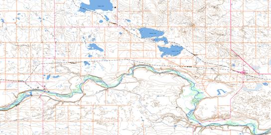 Gleichen Topo Map 082I14 at 1:50,000 scale - National Topographic System of Canada (NTS) - Toporama map
