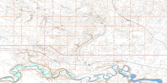 Cluny Topo Map 082I15 at 1:50,000 scale - National Topographic System of Canada (NTS) - Toporama map