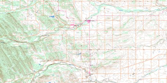 Turner Valley Topo Map 082J09 at 1:50,000 scale - National Topographic System of Canada (NTS) - Toporama map