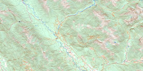Tangle Peak Topographic map 082J12 at 1:50,000 Scale