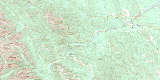 Bragg Creek Topographic map 082J15 at 1:50,000 Scale