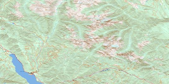 Rosebery Topo Map 082K03 at 1:50,000 scale - National Topographic System of Canada (NTS) - Toporama map