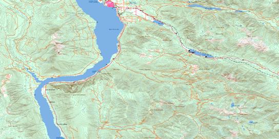 Nakusp Topo Map 082K04 at 1:50,000 scale - National Topographic System of Canada (NTS) - Toporama map