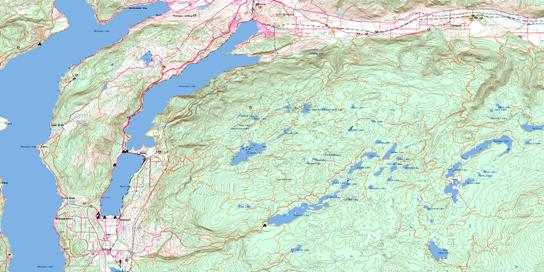Oyama Topo Map 082L03 at 1:50,000 scale - National Topographic System of Canada (NTS) - Toporama map