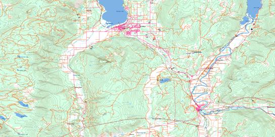 Salmon Arm Topo Map 082L11 at 1:50,000 scale - National Topographic System of Canada (NTS) - Toporama map
