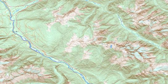 Downie Creek Topo Map 082M08 at 1:50,000 scale - National Topographic System of Canada (NTS) - Toporama map