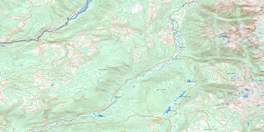 Adams River Topographic map 082M11 at 1:50,000 Scale