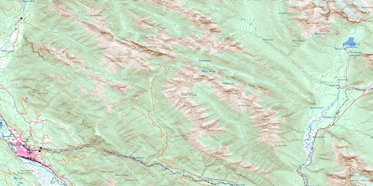 Golden Topographic map 082N07 at 1:50,000 Scale