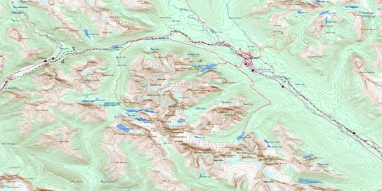 Lake Louise Topographic map 082N08 at 1:50,000 Scale
