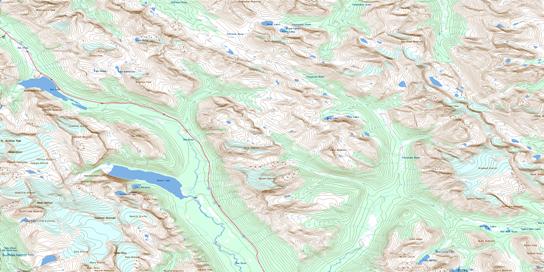 Hector Lake Topographic map 082N09 at 1:50,000 Scale