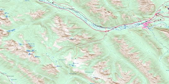 Banff Topo Map 082O04 at 1:50,000 scale - National Topographic System of Canada (NTS) - Toporama map