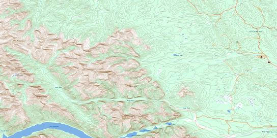 Lake Minnewanka Topo Map 082O06 at 1:50,000 scale - National Topographic System of Canada (NTS) - Toporama map