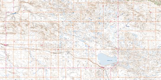 Hussar Topo Map 082P02 at 1:50,000 scale - National Topographic System of Canada (NTS) - Toporama map