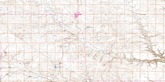 Three Hills Topo Map 082P11 at 1:50,000 scale - National Topographic System of Canada (NTS) - Toporama map