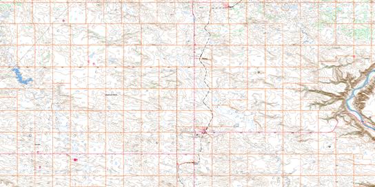 Trochu Topo Map 082P14 at 1:50,000 scale - National Topographic System of Canada (NTS) - Toporama map