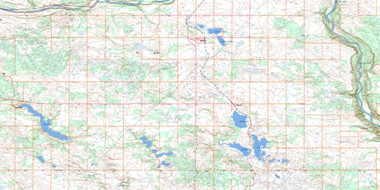 Delburne Topographic map 083A03 at 1:50,000 Scale