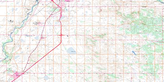 Innisfail Topo Map 083A04 at 1:50,000 scale - National Topographic System of Canada (NTS) - Toporama map