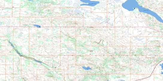 Chain Lakes Topo Map 083A11 at 1:50,000 scale - National Topographic System of Canada (NTS) - Toporama map
