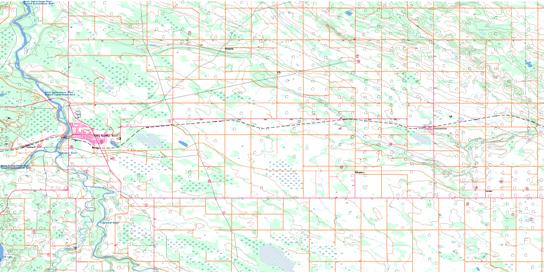Rocky Mountain House Topo Map 083B07 at 1:50,000 scale - National Topographic System of Canada (NTS) - Toporama map