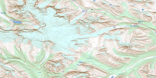 Columbia Icefield Topographic map 083C03 at 1:50,000 Scale