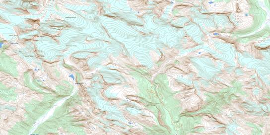 Clemenceau Icefield Topo Map 083C04 at 1:50,000 scale - National Topographic System of Canada (NTS) - Toporama map