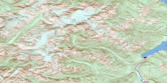 Nagle Creek Topo Map 083D02 at 1:50,000 scale - National Topographic System of Canada (NTS) - Toporama map