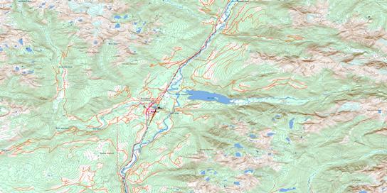 Blue River Topo Map 083D03 at 1:50,000 scale - National Topographic System of Canada (NTS) - Toporama map