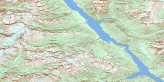 Howard Creek Topo Map 083D07 at 1:50,000 scale - National Topographic System of Canada (NTS) - Toporama map