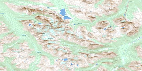 Amethyst Lakes Topo Map 083D09 at 1:50,000 scale - National Topographic System of Canada (NTS) - Toporama map