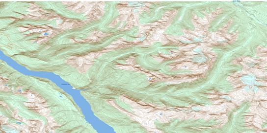 Ptarmigan Creek Topo Map 083D10 at 1:50,000 scale - National Topographic System of Canada (NTS) - Toporama map