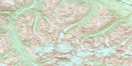 Kiwa Creek Topo Map 083D13 at 1:50,000 scale - National Topographic System of Canada (NTS) - Toporama map
