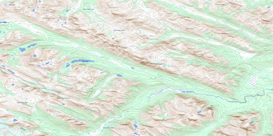Blue Creek Topo Map 083E07 at 1:50,000 scale - National Topographic System of Canada (NTS) - Toporama map