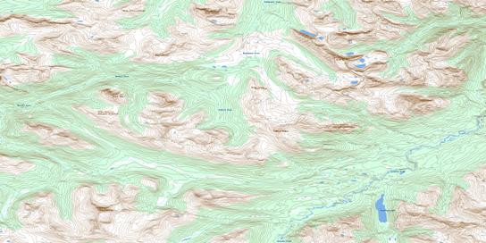 Pauline Creek Topo Map 083E12 at 1:50,000 scale - National Topographic System of Canada (NTS) - Toporama map