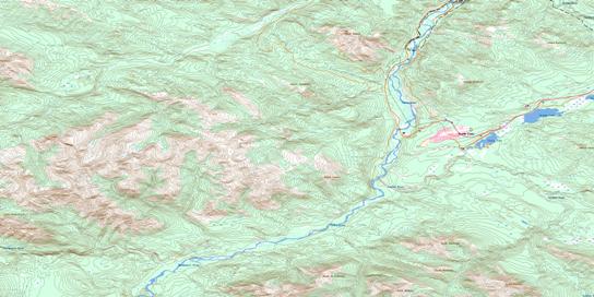 Grande Cache Topographic map 083E14 at 1:50,000 Scale