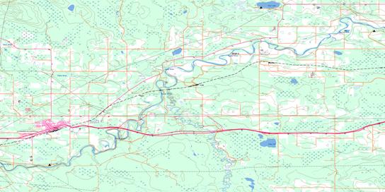 Edson Topo Map 083F09 at 1:50,000 scale - National Topographic System of Canada (NTS) - Toporama map