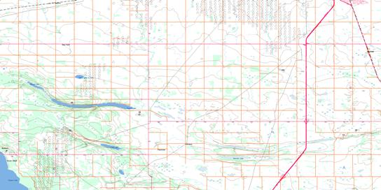 Kavanagh Topographic map 083H04 at 1:50,000 Scale