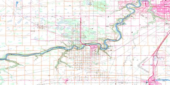 Leduc Topo Map 083H05 at 1:50,000 scale - National Topographic System of Canada (NTS) - Toporama map