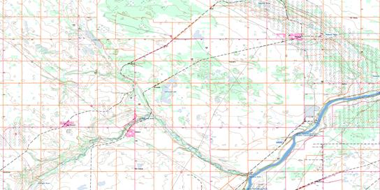 Redwater Topographic map 083H14 at 1:50,000 Scale